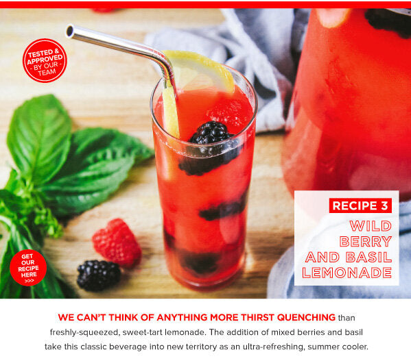 Newsletter Recipes - Wild Berry and Basil Lemonade