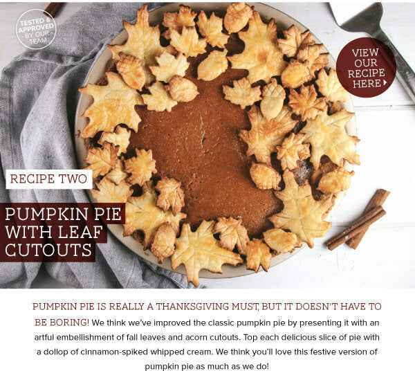 Newsletter Recipes - Pumpkin Pie With Leaf Cutouts