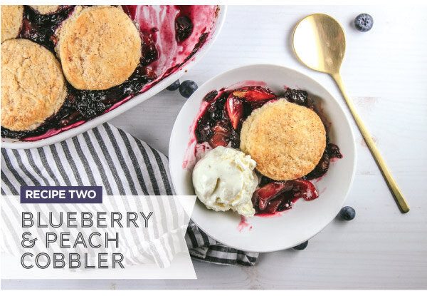 Newsletter Recipes - Blueberry & Peach Cobbler