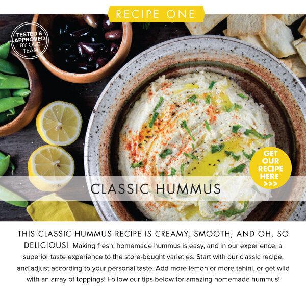 Newsletter Recipes - Fresh, Homemade Classic Hummus