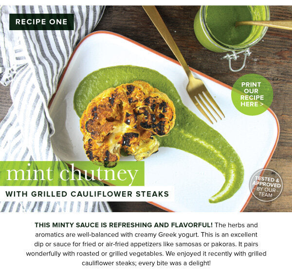 Newsletter Recipes - Mint Chutney