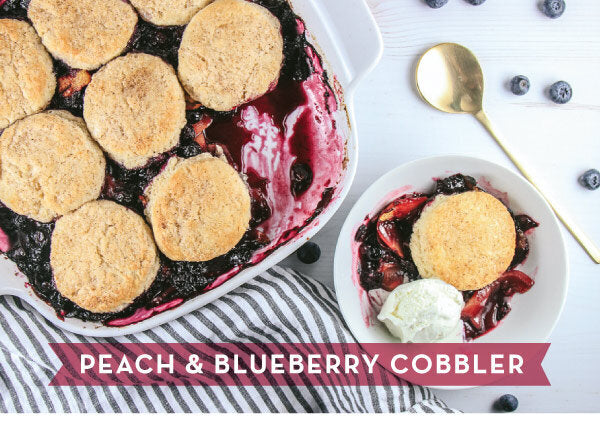 Newsletter Recipes - Peach-Blueberry Cobbler