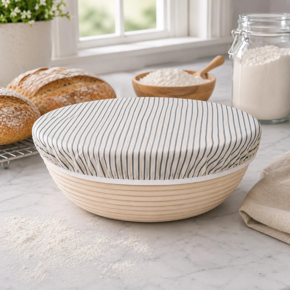 Reusable 12" Beeswax Bowl Covers for Bread Proofing & Food Storage | Set/2