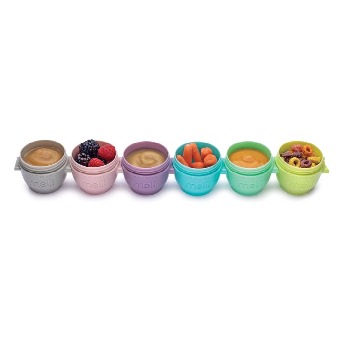 Melii Snap and Go Pods | 6 Pack 2oz Baby Food Freezer Containers