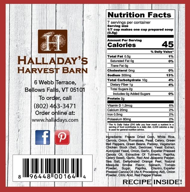 Halladay's Harvest Barn Chicken Enchilada Soup Mix