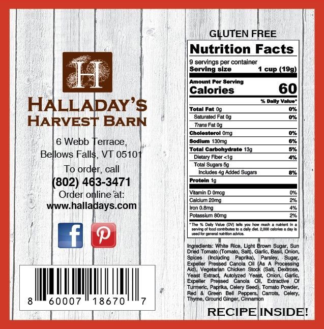 Halladay's Harvest Barn Creamy Tomato Basil Soup Mix
