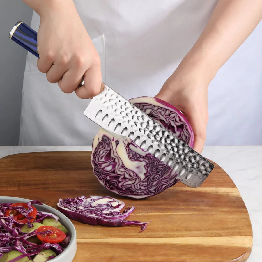 KITA Nakiri Serrated Utility Knife | 5 Inch