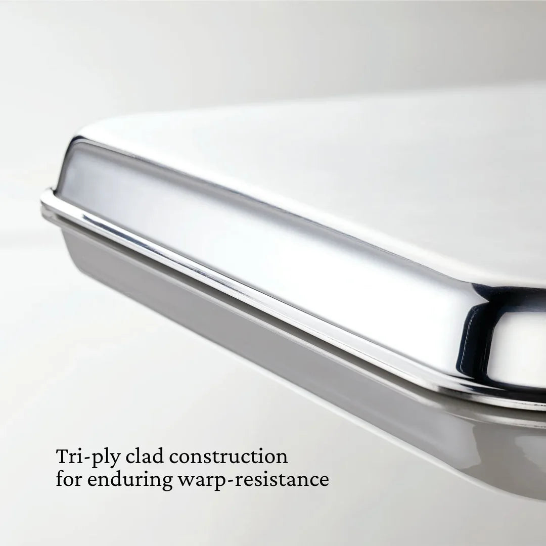 Hestan OvenBond Tri-Ply Qtr Sheet Pan | 9x12In | Clad Stainless Steel