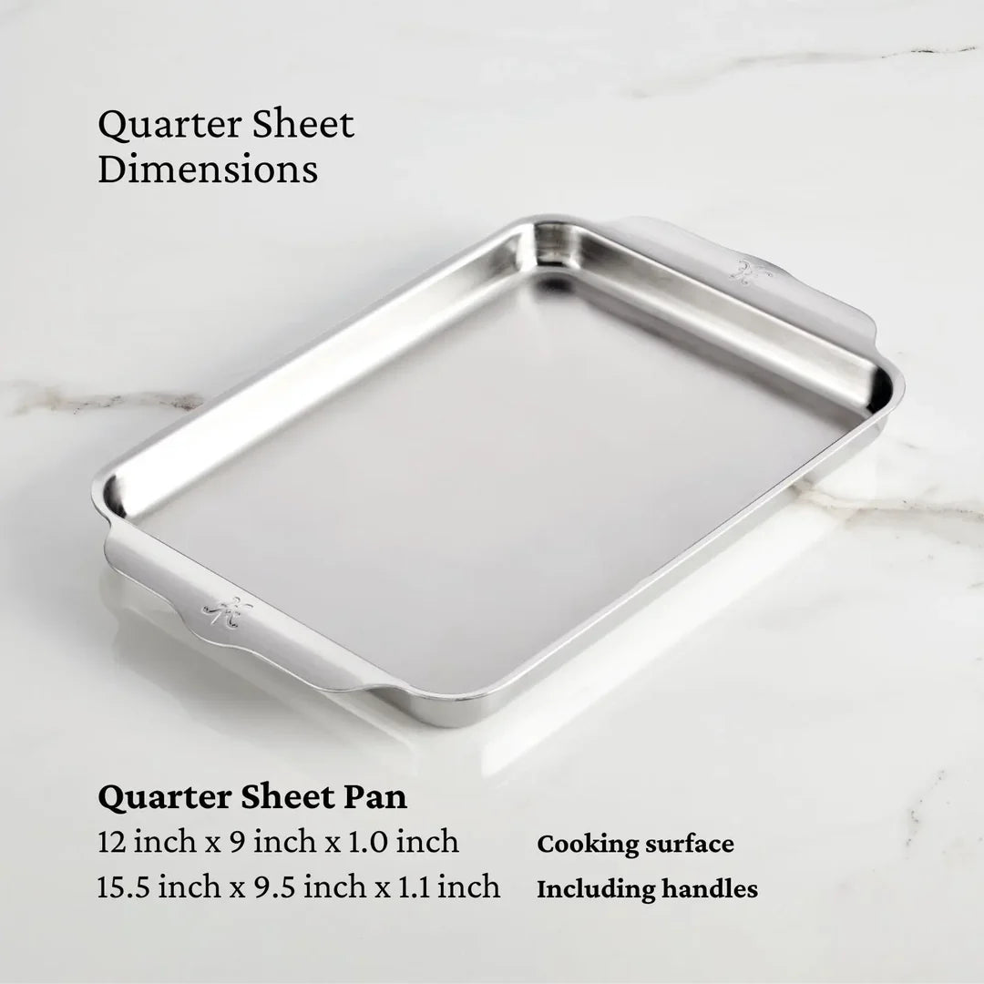Hestan OvenBond Tri-Ply Qtr Sheet Pan | 9x12In | Clad Stainless Steel