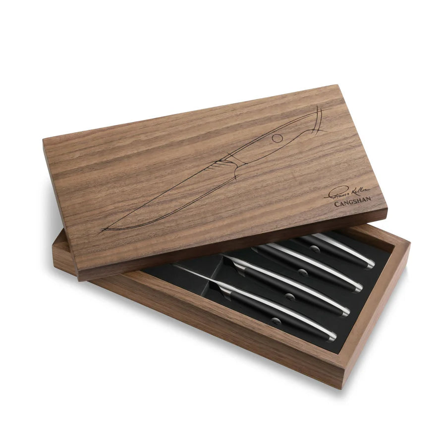 Cangshan Thomas Keller Steak Knife Set | 4 Piece | Black
