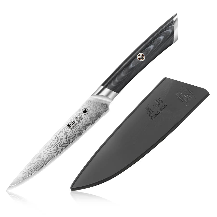 Cangshan KURO Serrated Utility Knife | 5 Inch
