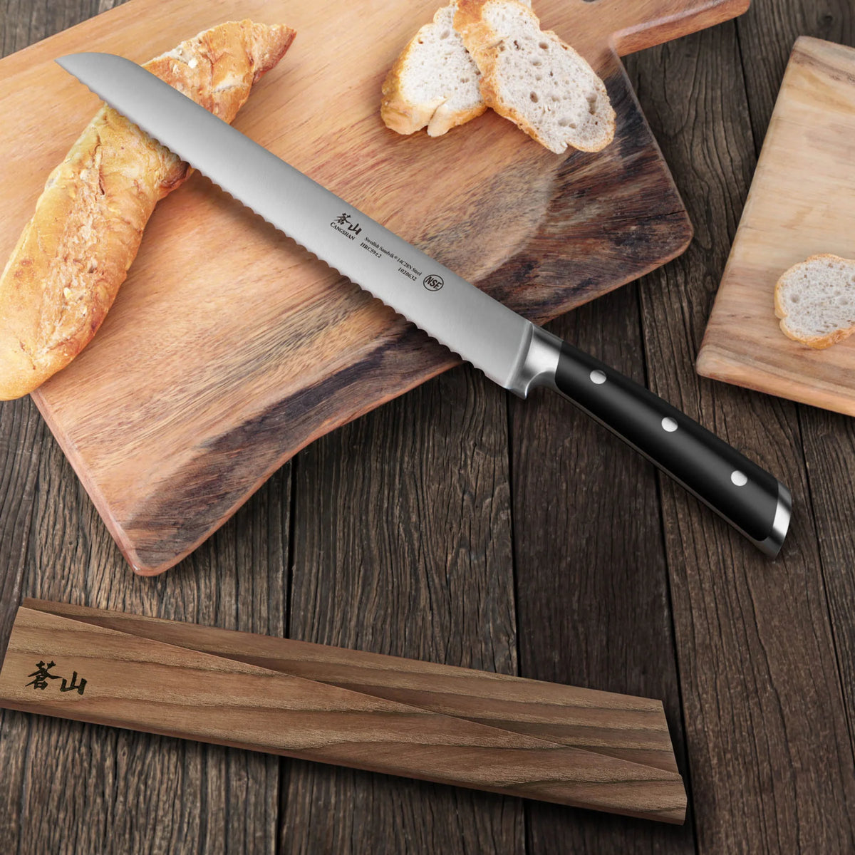 Cangshan TS Series Bread Knife w/Sheath | 10.25 Inch ngf