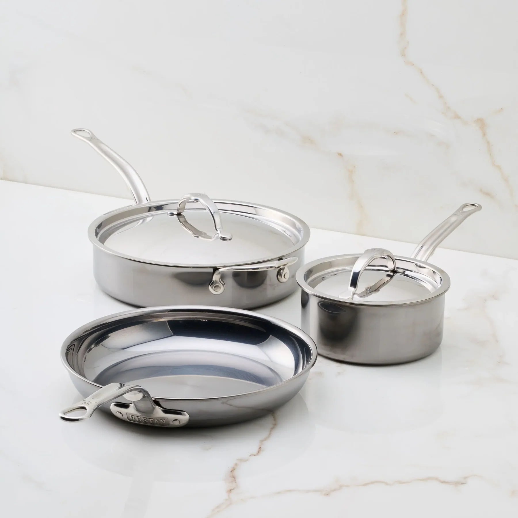 Hestan NanoBond® 5-Piece Titanium Essential Cookware Set | Professional Clad Stainless Steel