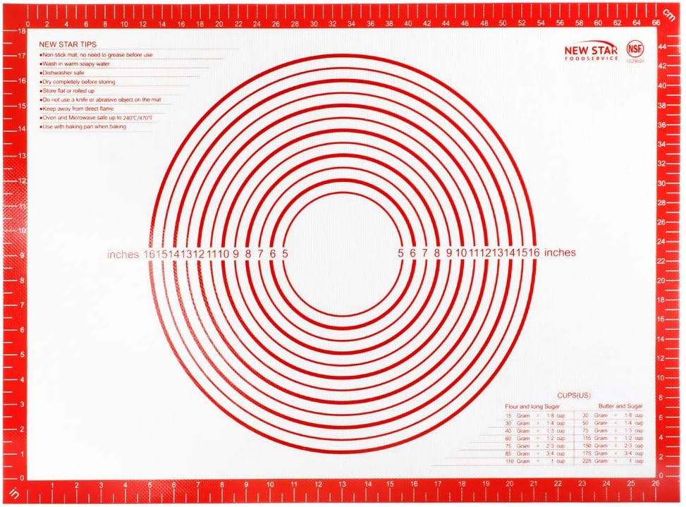 New Star Commercial Grade Silicone Pastry Mat | 20 In x 28 In
