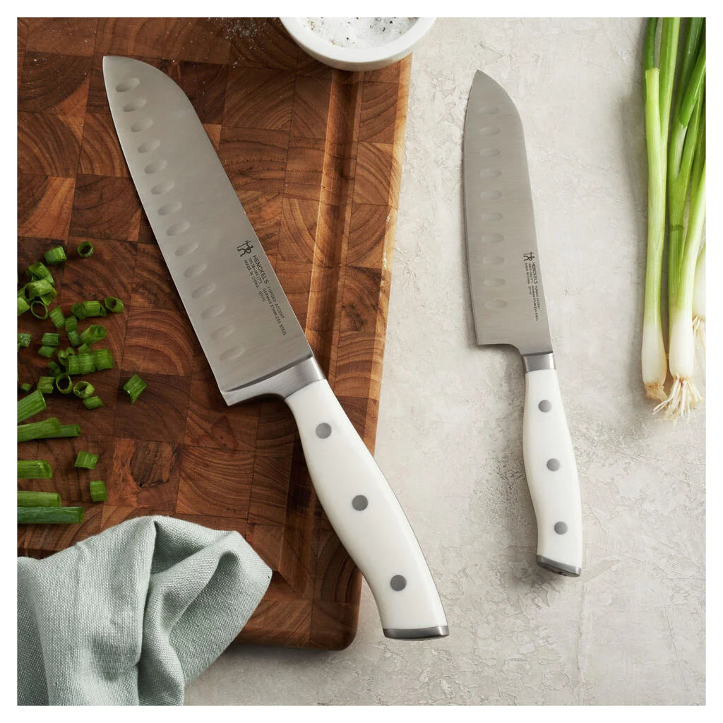 Henckels 2 Piece Forged Santoku Knife Set | White