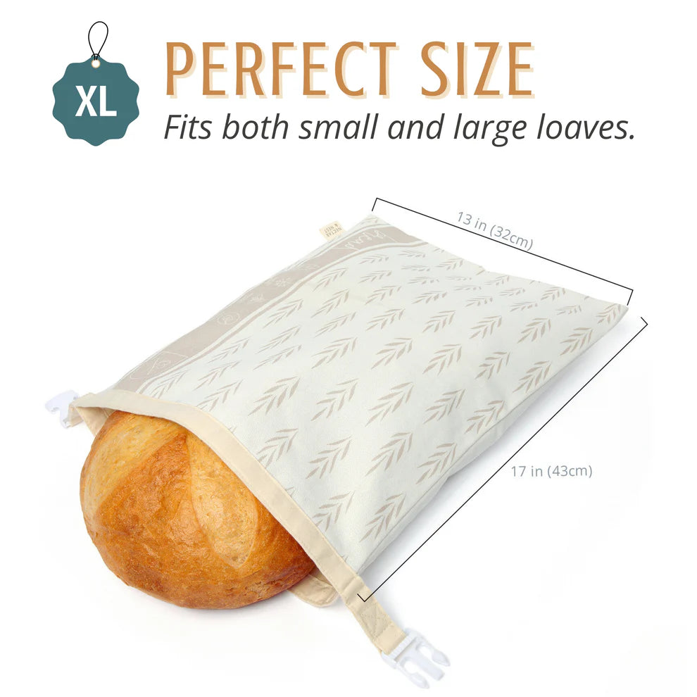 Reusable Beeswax Lined Bread Bags | Set of 2