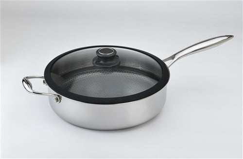 Black Cube Stainless Steel 3ply Saute Pan 4.5qt 11" With Lid