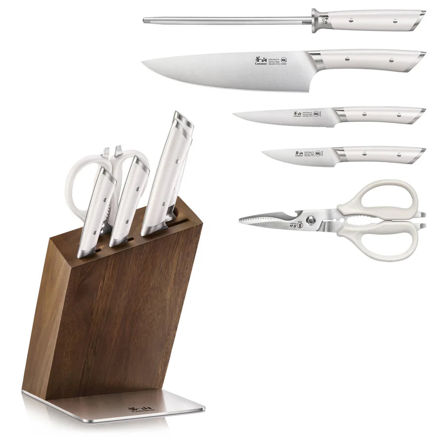 Cangshan HELENA Series Acacia Knife Block Set | 6 Piece
