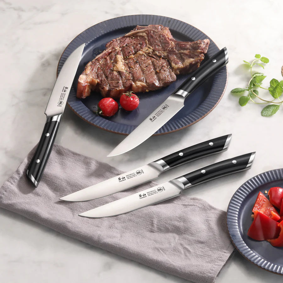 Cangshan HELENA Steak Knife Set | 4 Piece Black