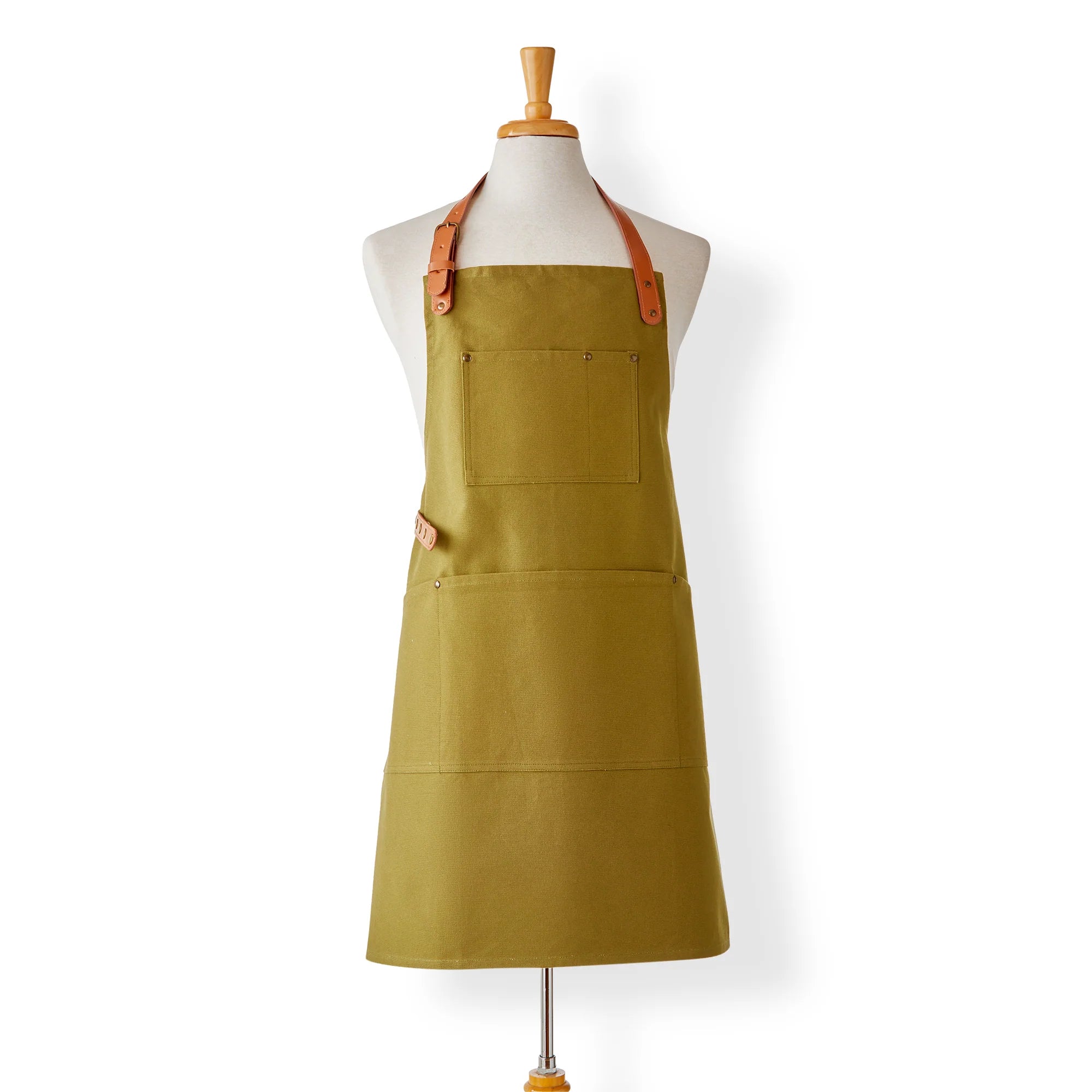 Utility Apron |Olive Cotton Canvas