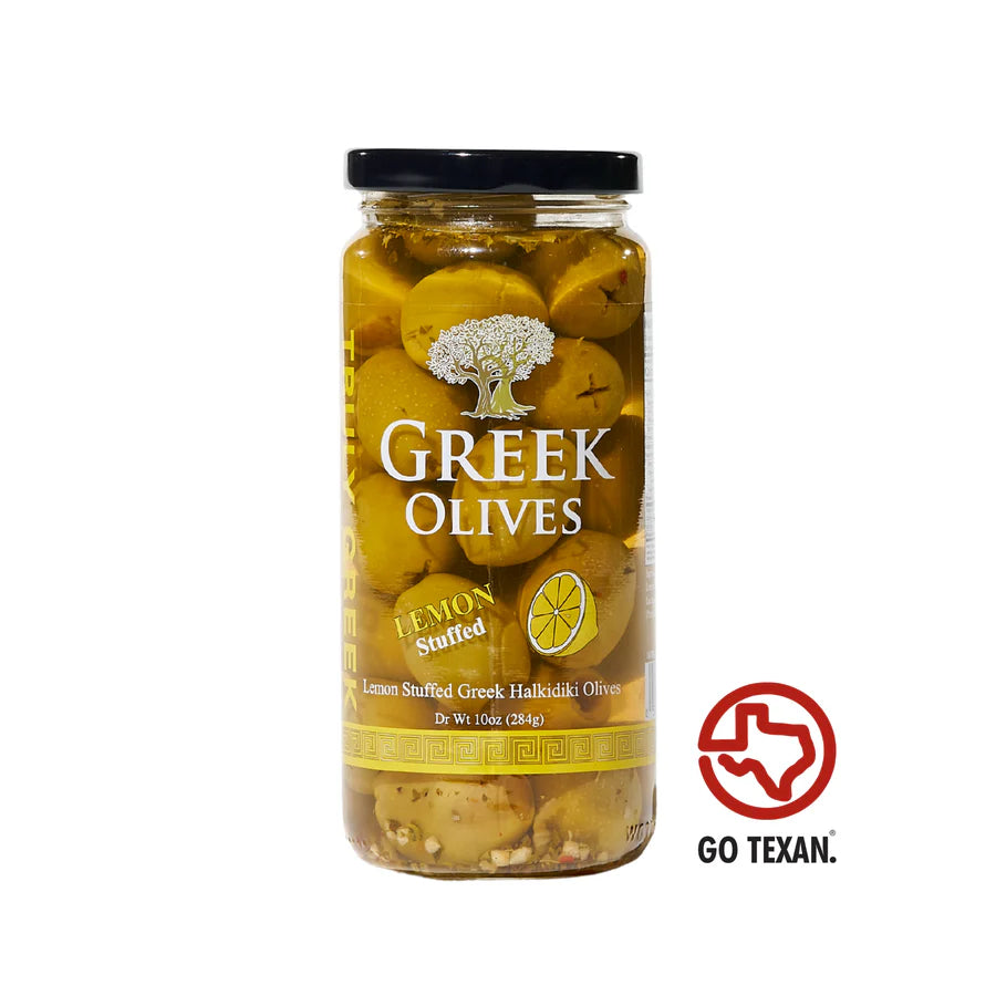 Truly Greek Lemon Stuffed Olives 10 oz | Hand-Stuffed Zesty Mediterranean Gourmet