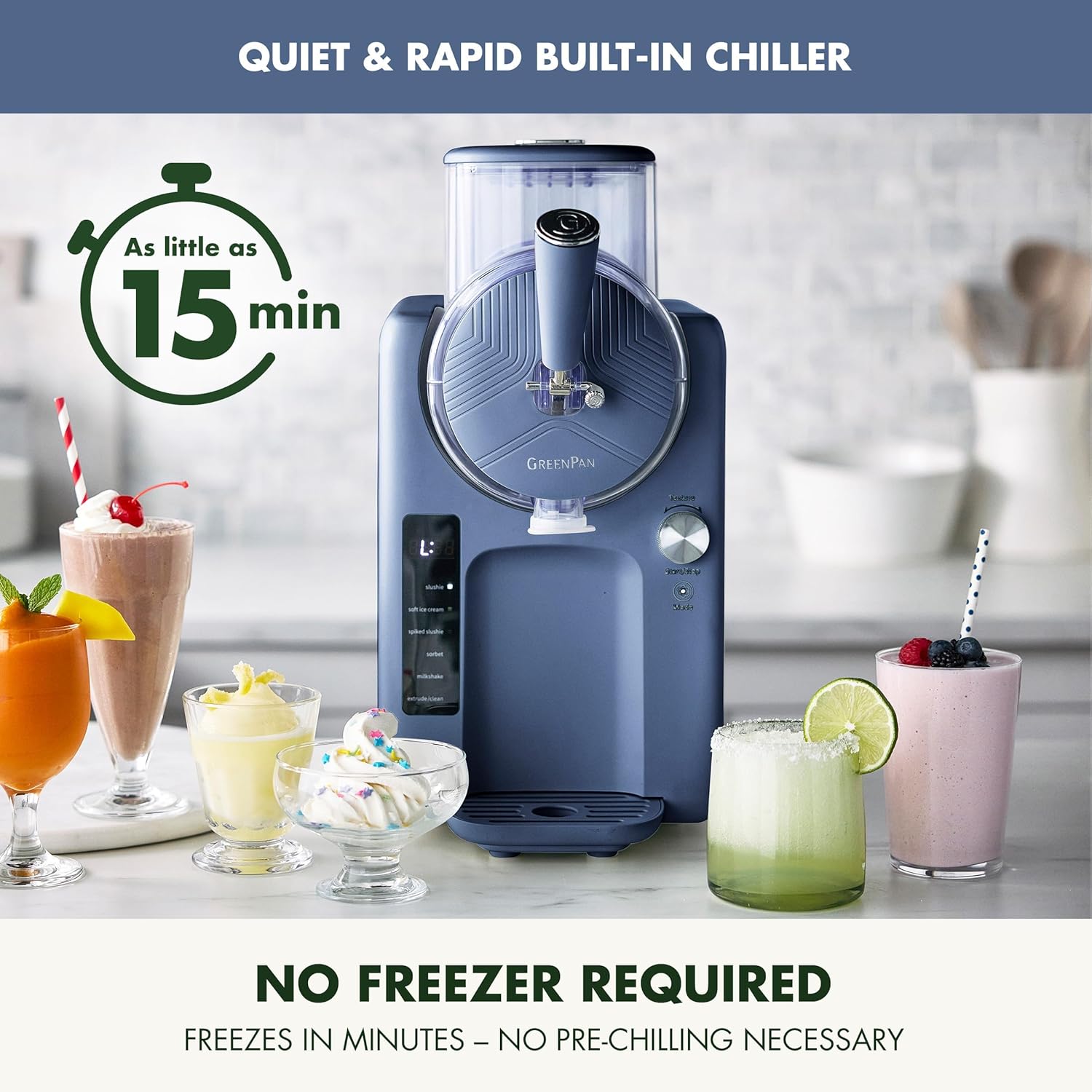 Green Pan Frost Frozen Drink | Soft Serve Ice Cream Maker