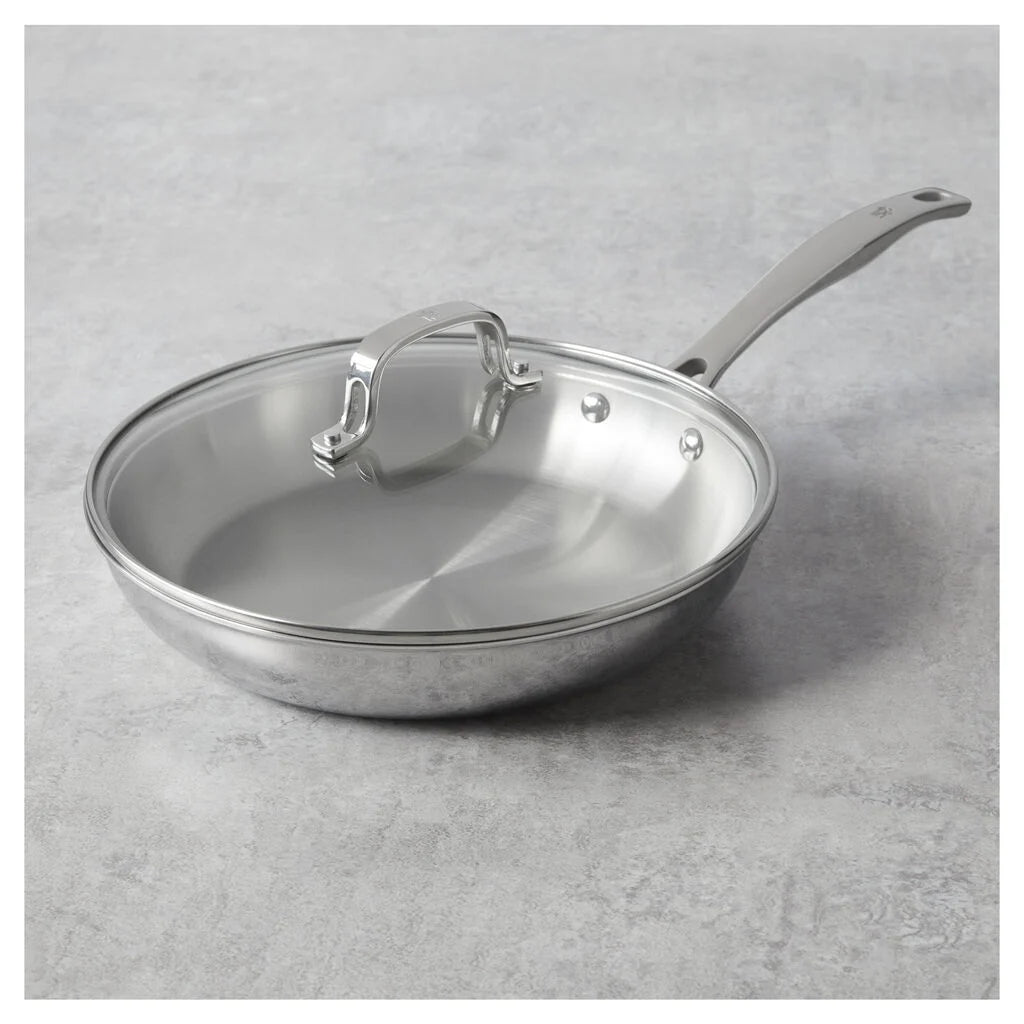 Henckels Clad H3 Stainless Steel Fry Pan with Lid | 10 Inch