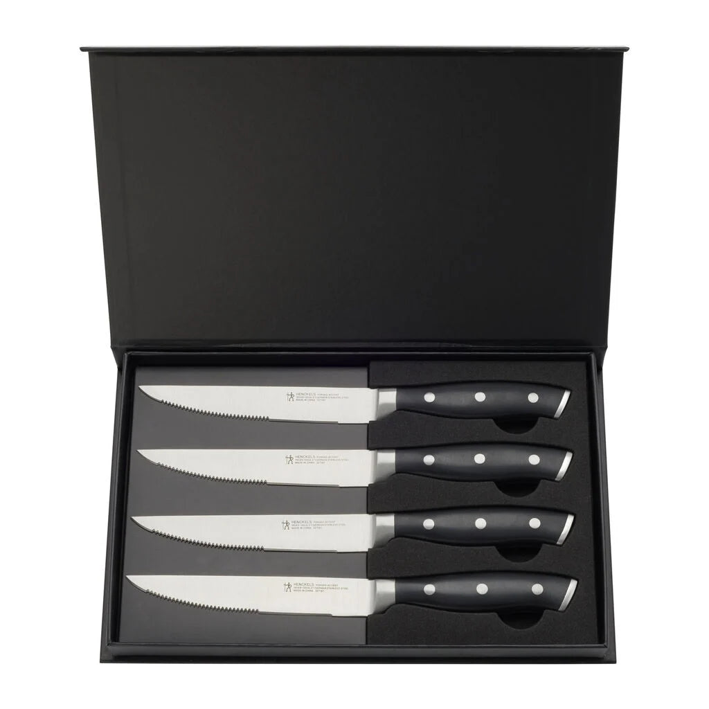 Henckels Forged Accent Steak Knife Set 4 Piece | Black