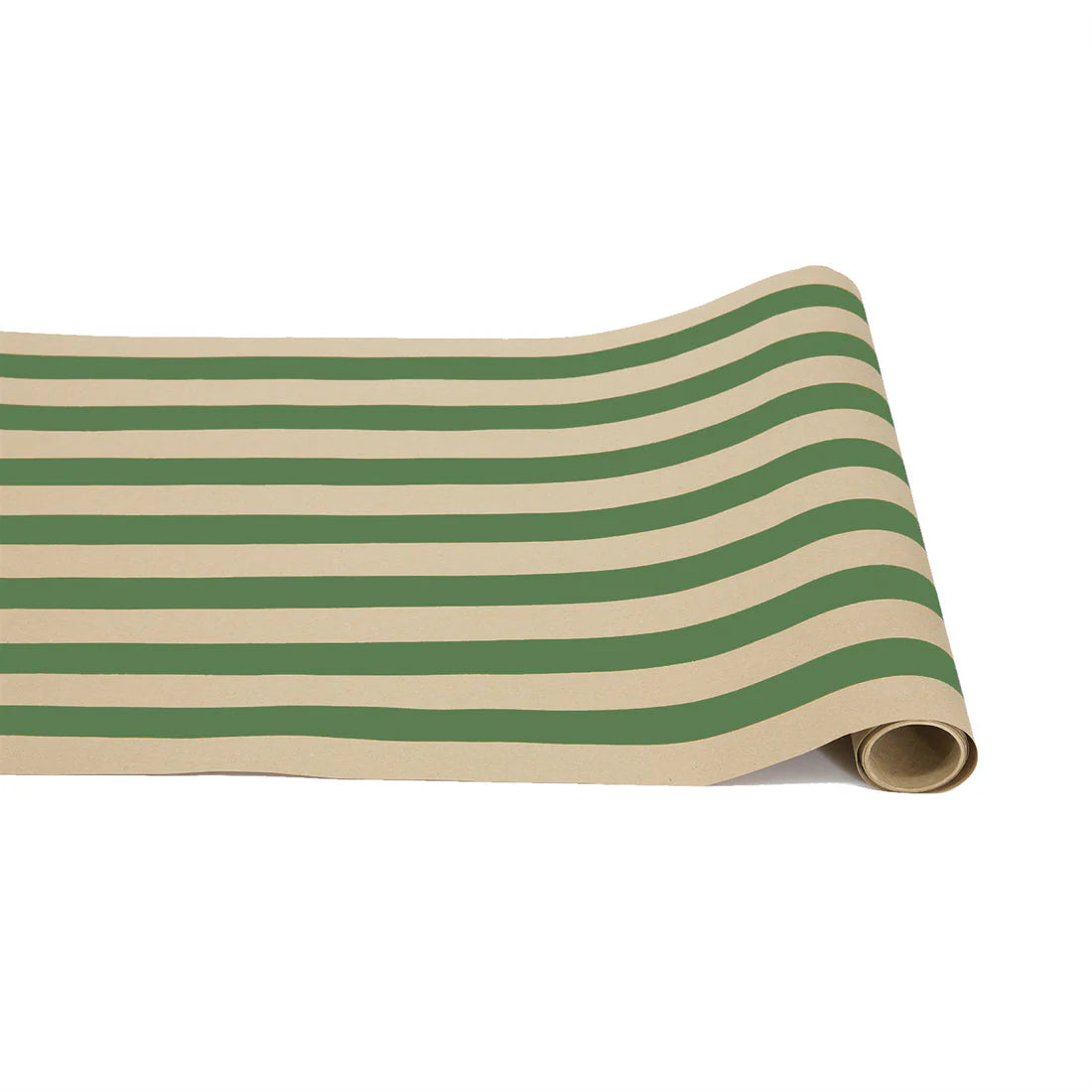 Hester & Cook Kraft Green Classic Stripe Paper Table Runner | 20" x 25' Roll