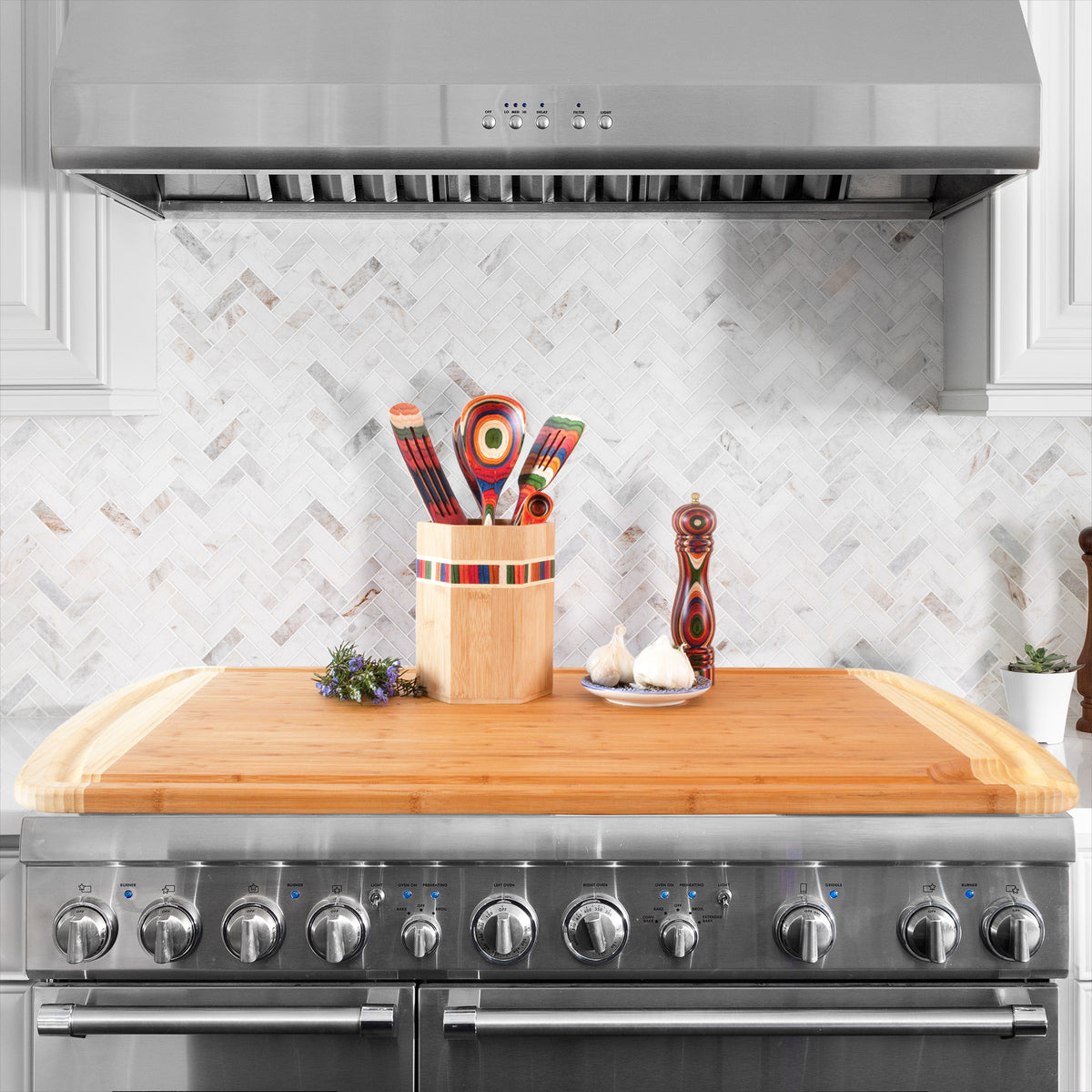 Bamboo Cutting, Carving & Noodle Board with Juice Channel Large | 36"x24"X3/4"