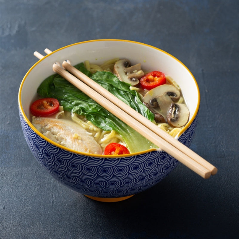 World Foods Noodle Bowl 6.3" With Chopsticks