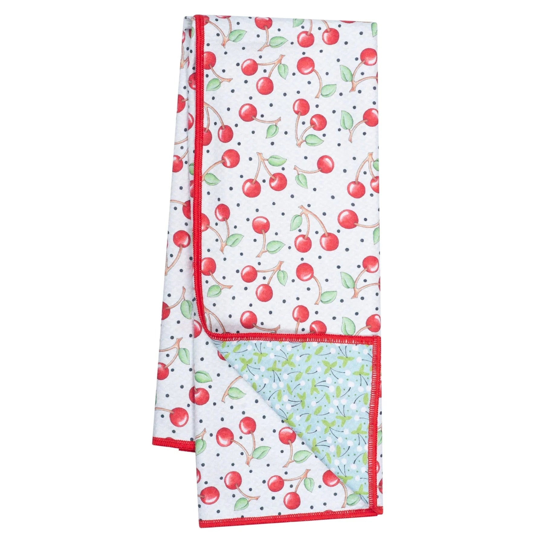Anywhere Towel – Mary Engelbreit Cherry Harvest | Reversible Eco‑Friendly Kitchen & Hand Towel