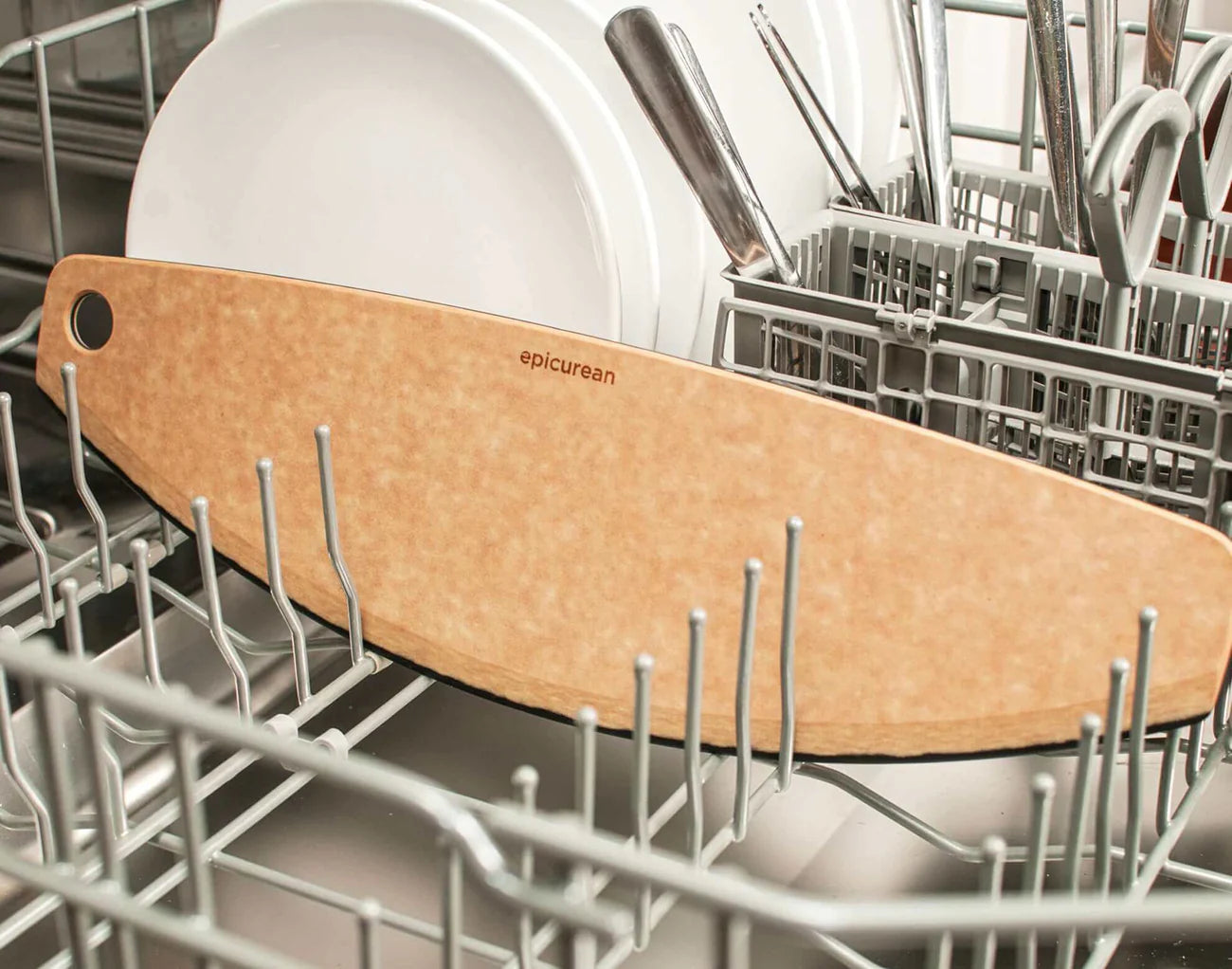 Epicurean 16 In Rocking Pizza Cutter | Dual-Sided | Dishwasher Safe Wood Fiber