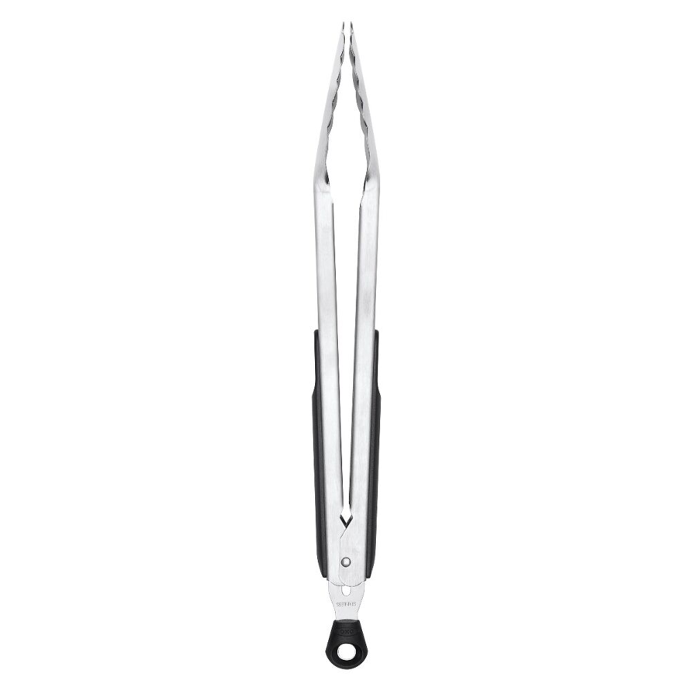 OXO Good Grips Stainless Steel Tongs with Silicone Heads | 12 In