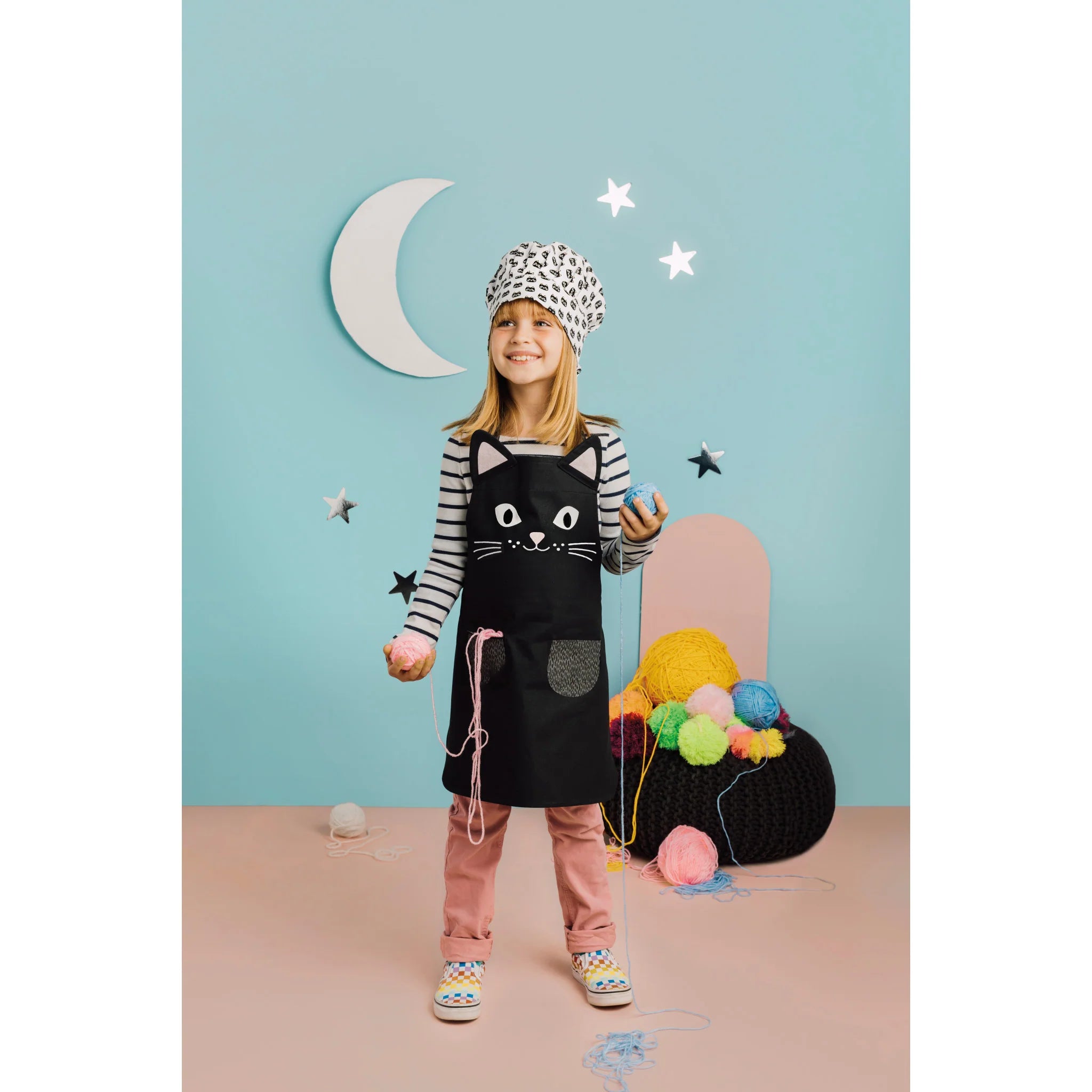 Danica Jubilee "Cat Daydream" Kids Apron & Hat Set