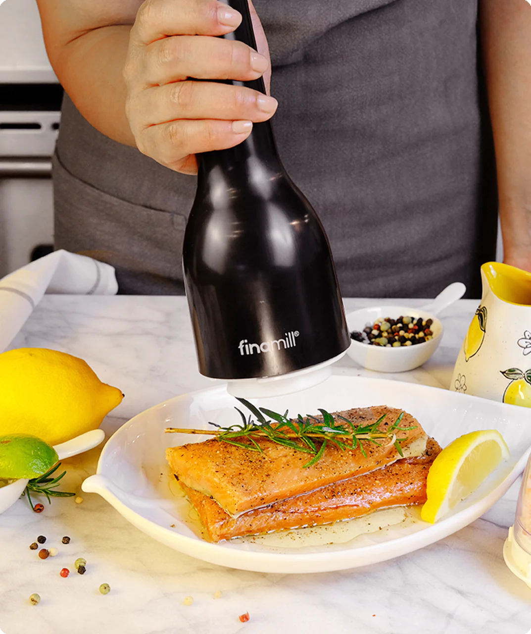 FinaMill ProPlus Battery Spice Mill | Midnight Black