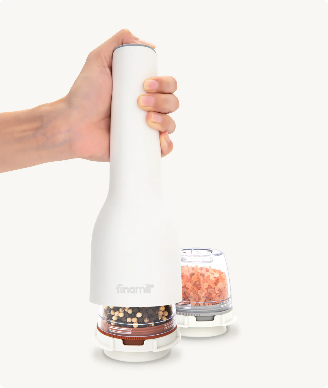 FinaMill ProPlus USB Rechargable Spice Mill | Soft Cream