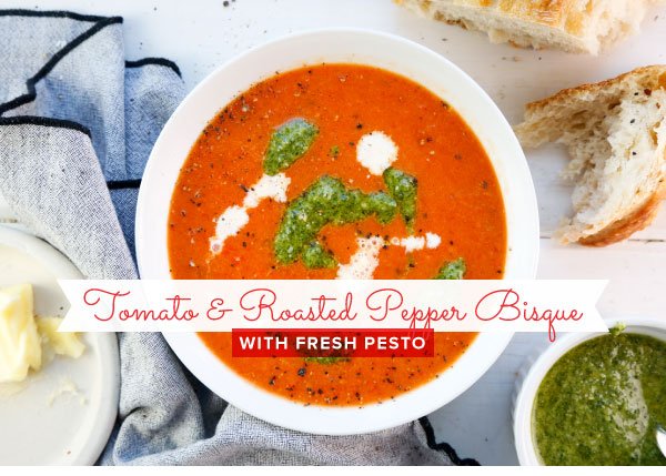 Newsletter Recipes - Tomato and Roasted Pepper Bisque