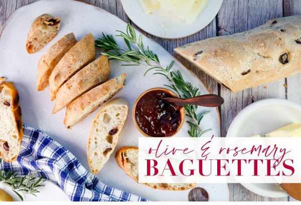 Newsletter Recipes - Olive and Rosemary Baguettes