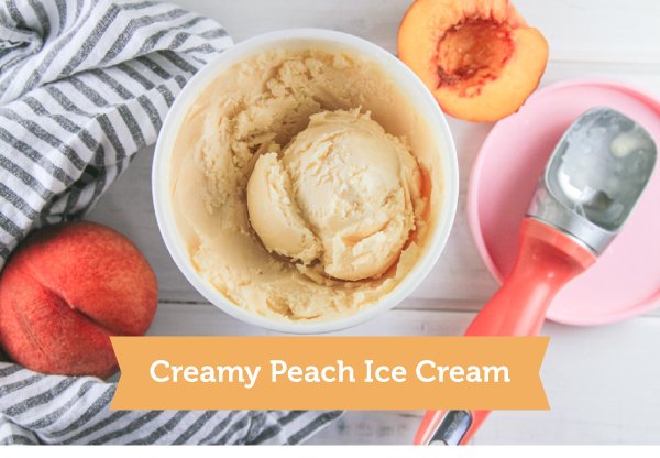Newsletter Recipes - Creamy Peach Ice Cream