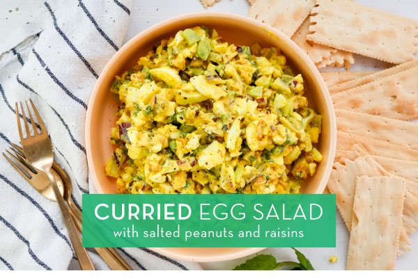 Newsletter Recipes - Curried Egg Salad with Salted Peanuts and Raisins