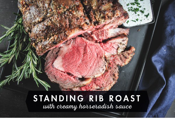 Newsletter Recipes - Standing Rib Roast with Creamy Horseradish Sauce