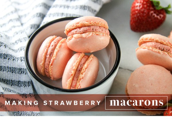 Newsletter Recipes - Strawberry Macarons