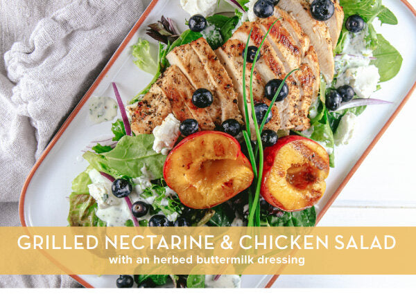 Newsletter Recipes - Grilled Nectarine and Chicken Salad