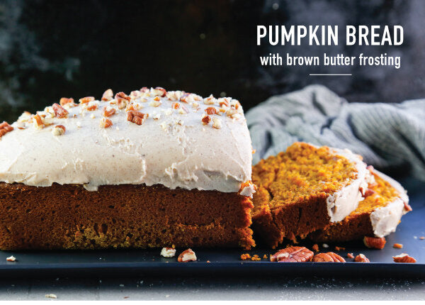 Newsletter Recipes - Pumpkin Bread with Brown Butter Frosting