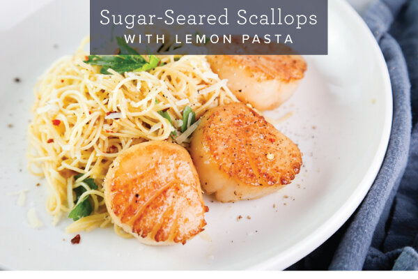 Newsletter Recipes - Scallops with Lemon Pasta