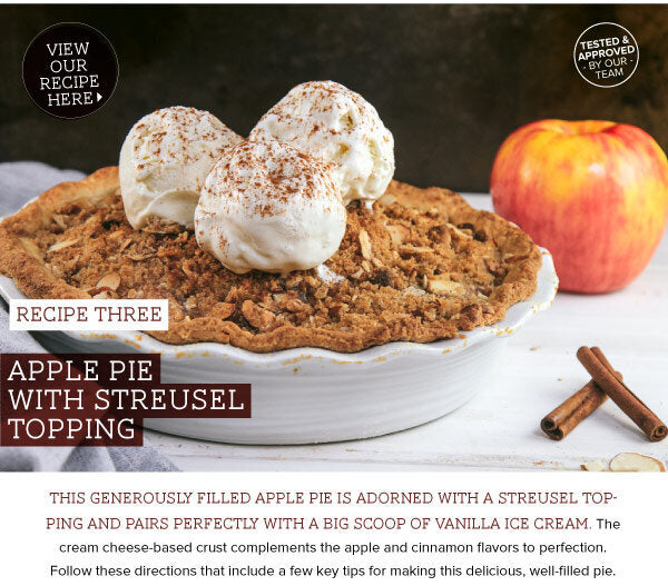 Newsletter Recipes - Apple Pie with Streusel Topping
