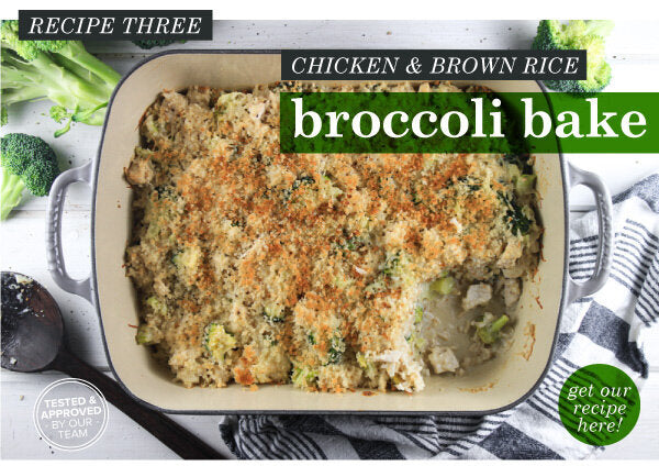 Newsletter Recipes - Chicken & Brown Rice Broccoli Bake