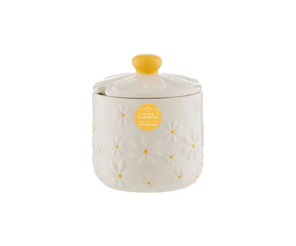 Daisy Sugar Bowl | Cream & Yellow