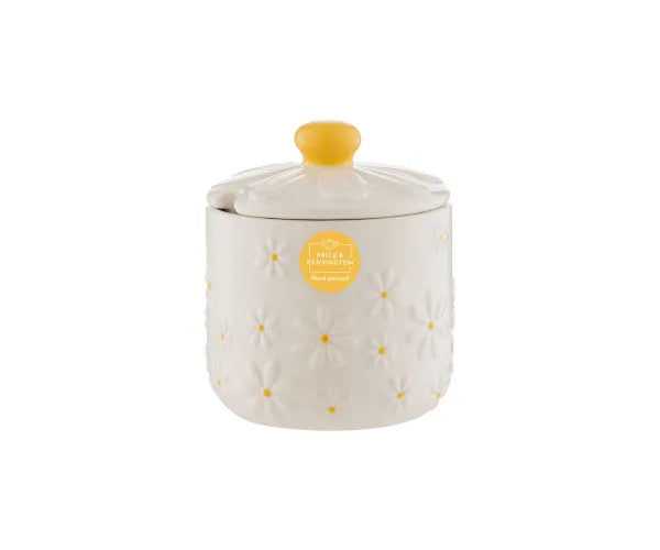 Daisy Sugar Bowl | Cream & Yellow